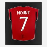 Framed Mason Mount Signed Shirt, Manchester United Home [Lite]