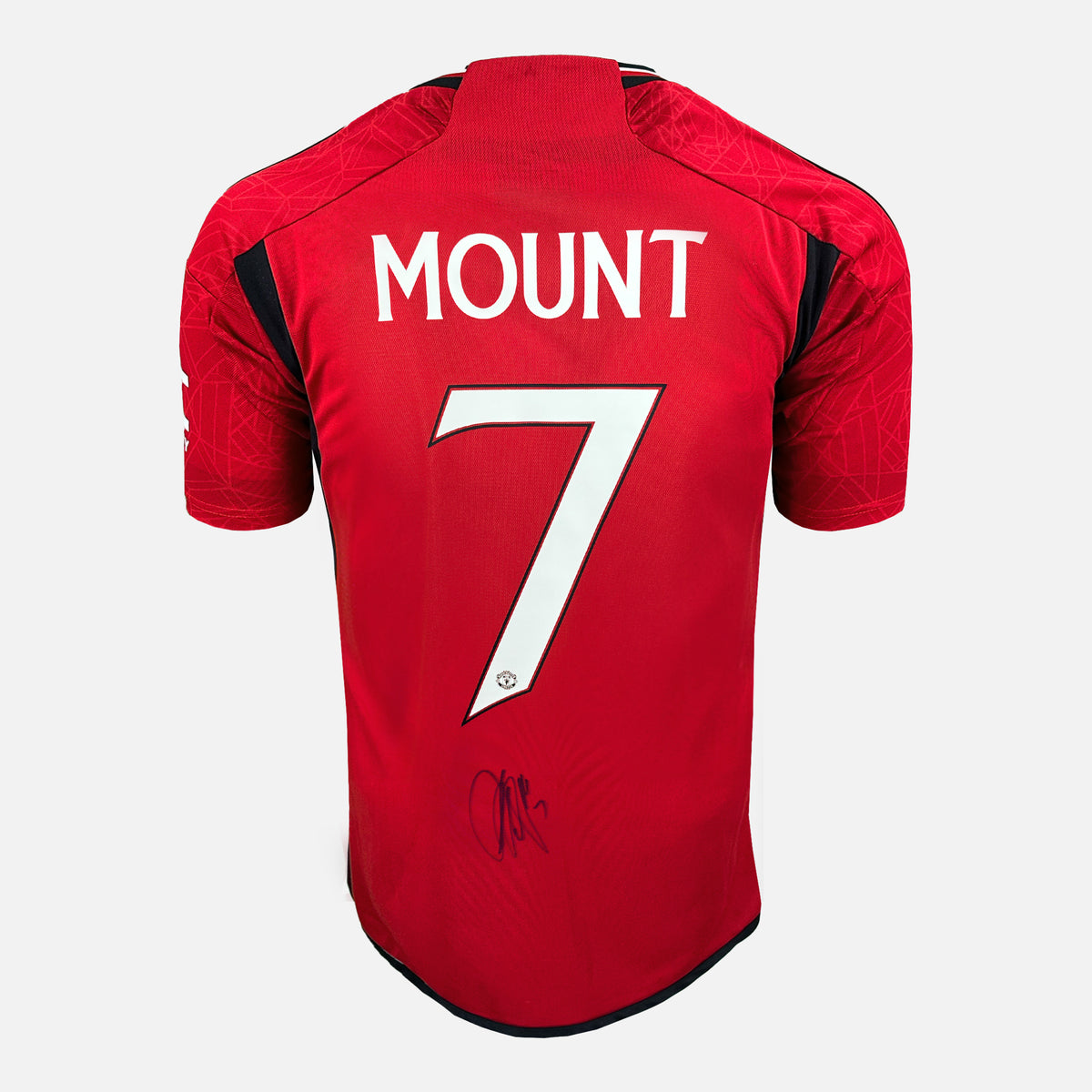 Mason Mount Signed Manchester United Shirt 2023-24 Home [7] — Manchester United signed shirt from the 2023 to 2024 season | The Vault