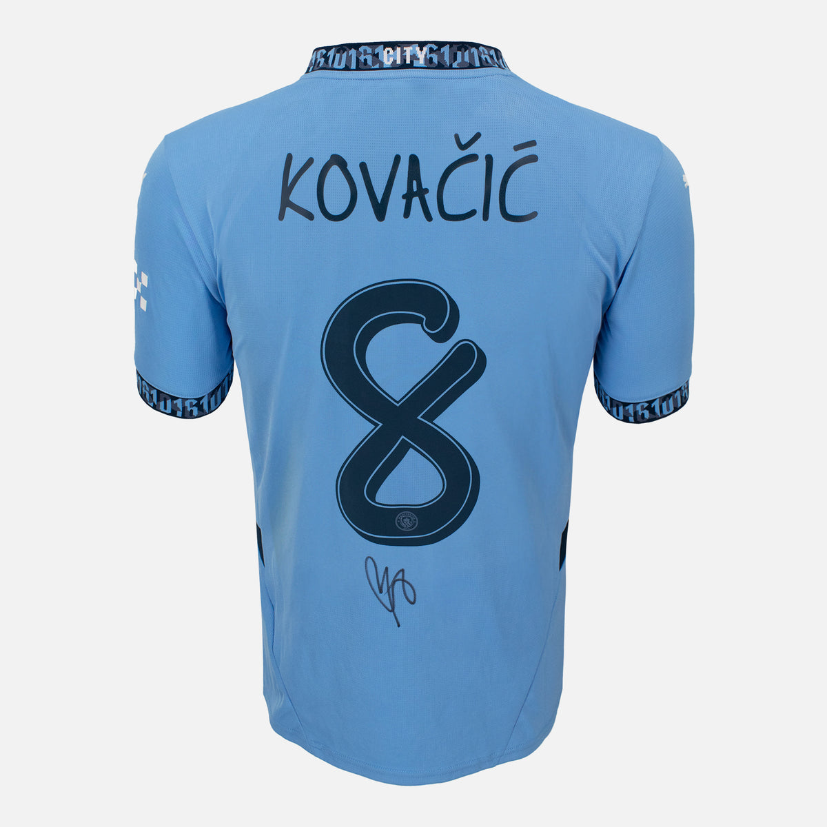 Mateo Kovacic Signed Manchester City Shirt 2024-25 Home [8] — Manchester City signed shirt from the 2024 to 2025 season | The Vault