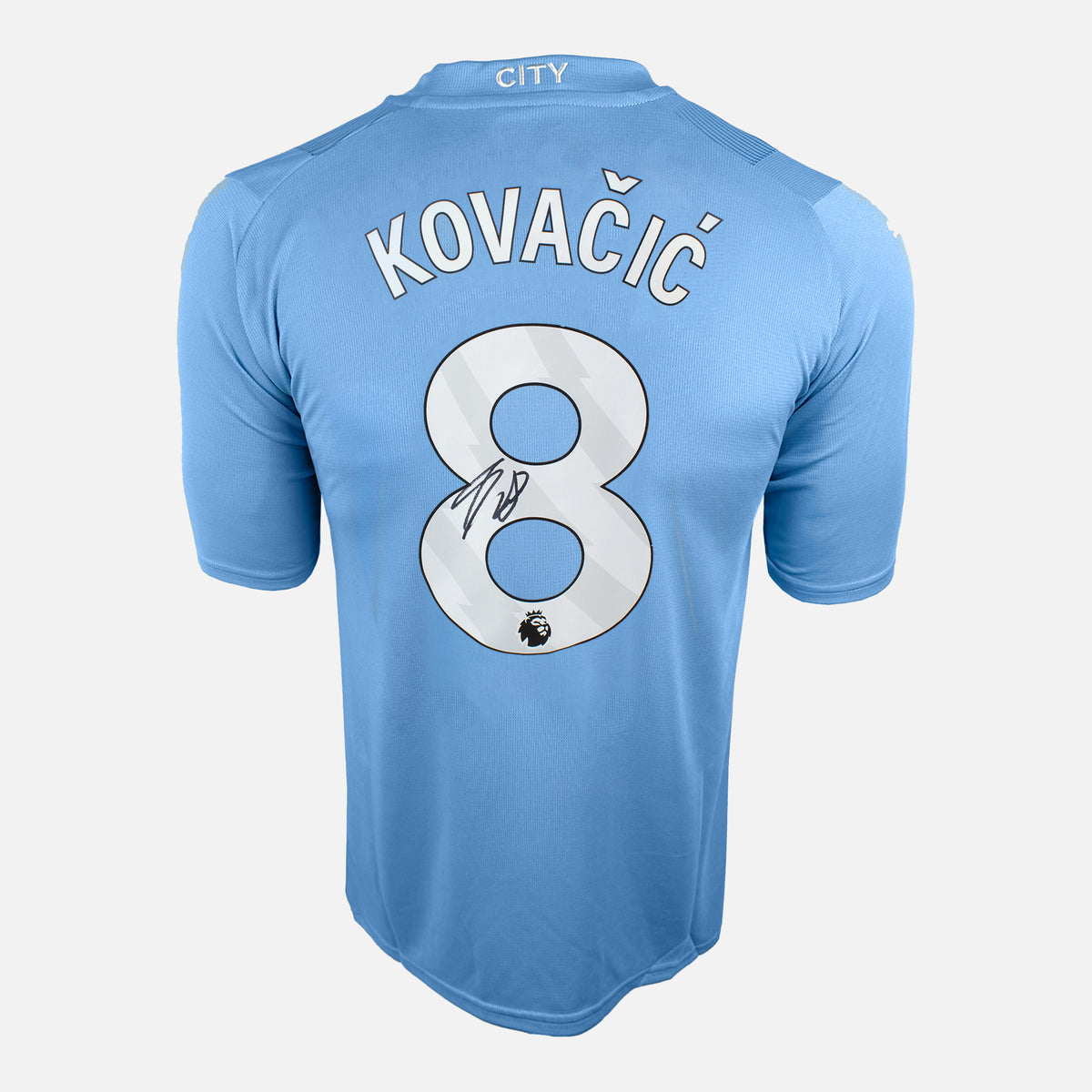Mateo Kovacic Signed Manchester City Shirt 2023-24 Home [8] — Manchester City signed shirt from the 2022 to 2023 season | The Vault