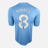 Framed Mateo Kovacic Signed Manchester City Shirt 2023-24 Home [Modern]