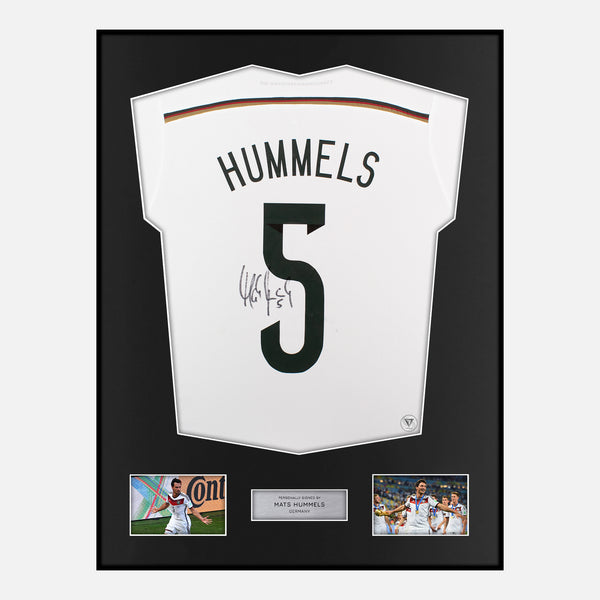 Framed Mats Hummels Signed Germany Shirt 2014 World Cup [Modern]