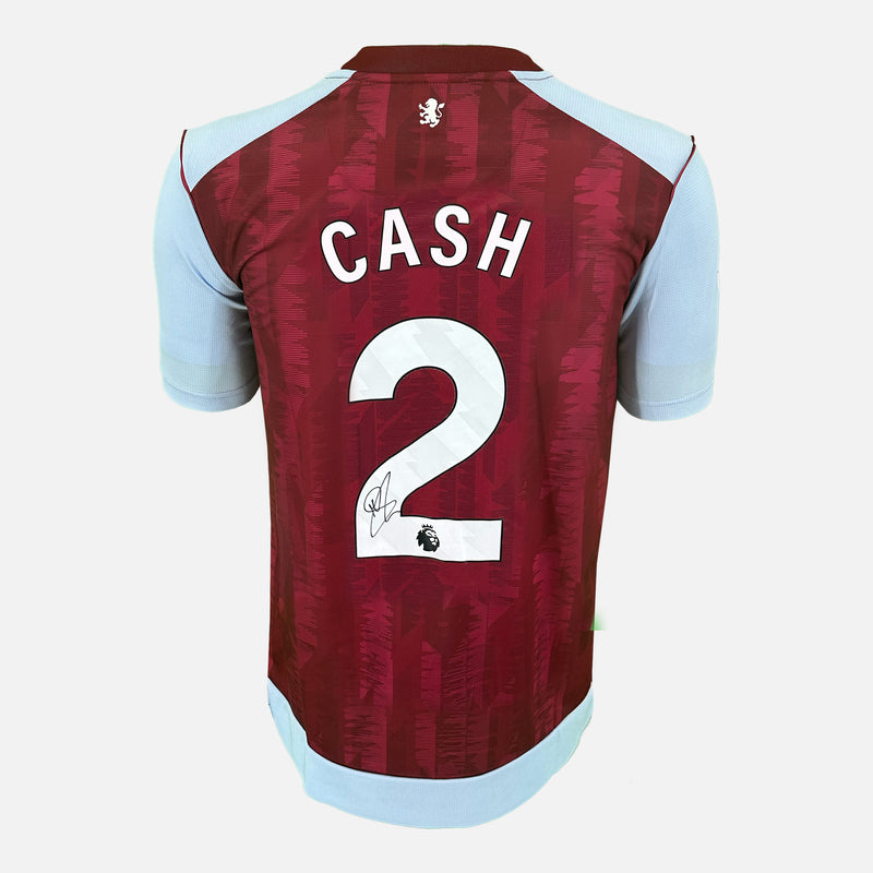 Framed Matty Cash Signed Aston Villa Shirt 2023-24 Home [Modern]