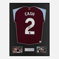 Framed Matty Cash Signed Aston Villa Shirt 2024-25 Home [Classic]