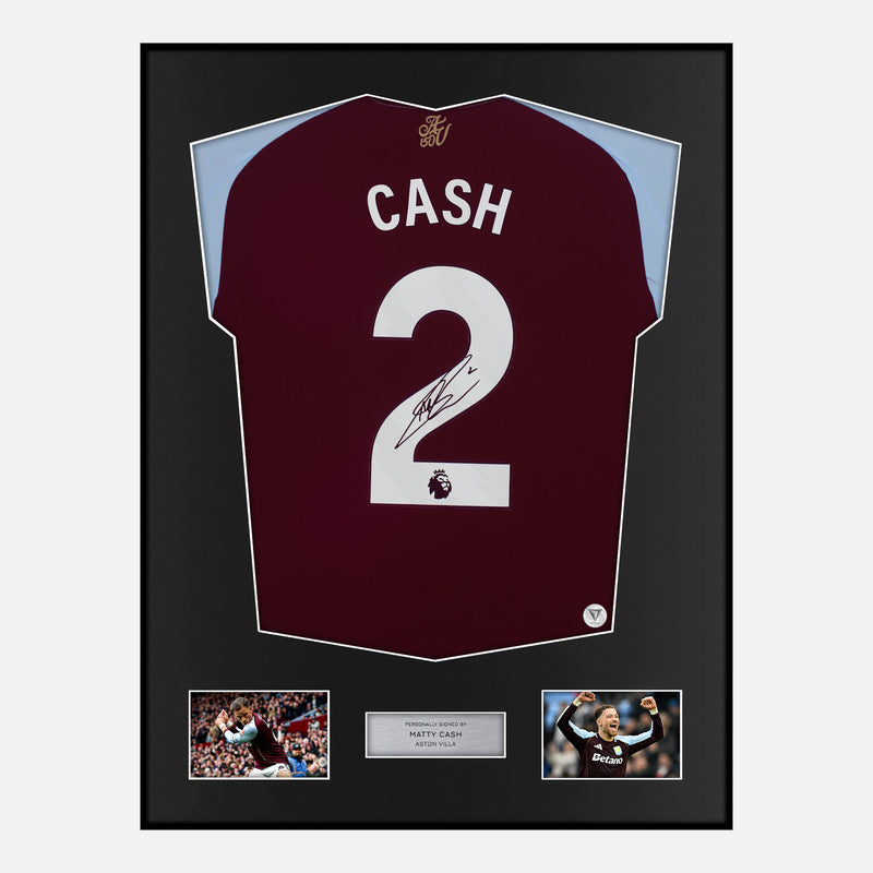 Framed Matty Cash Signed Aston Villa Shirt | Classic