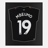 Framed Mbeumo Signed Brentford Shirt, Black Third away [Mini]