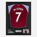 Framed John McGinn Signed Aston Villa Shirt 2020-21 Home [Classic]