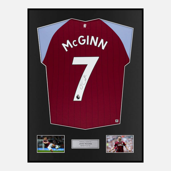 Framed Signed John McGinn Signed Aston Villa Shirt