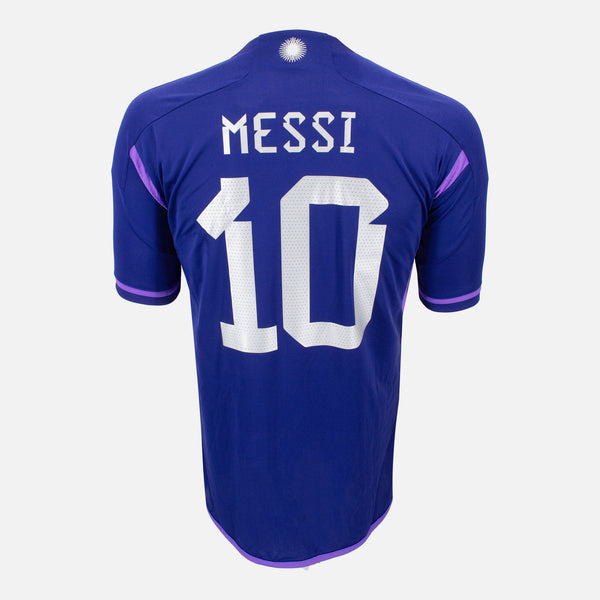 2022 Argentina Away Shirt Messi 10 World Cup Final v Poland [New] XL