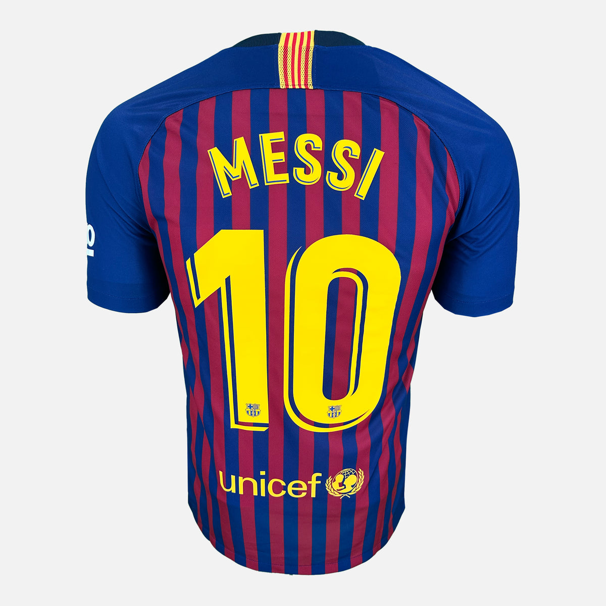 2018-19 Barcelona Home Shirt Messi 10 [Perfect] — Verified official Barcelona shirt, condition graded | The Vault