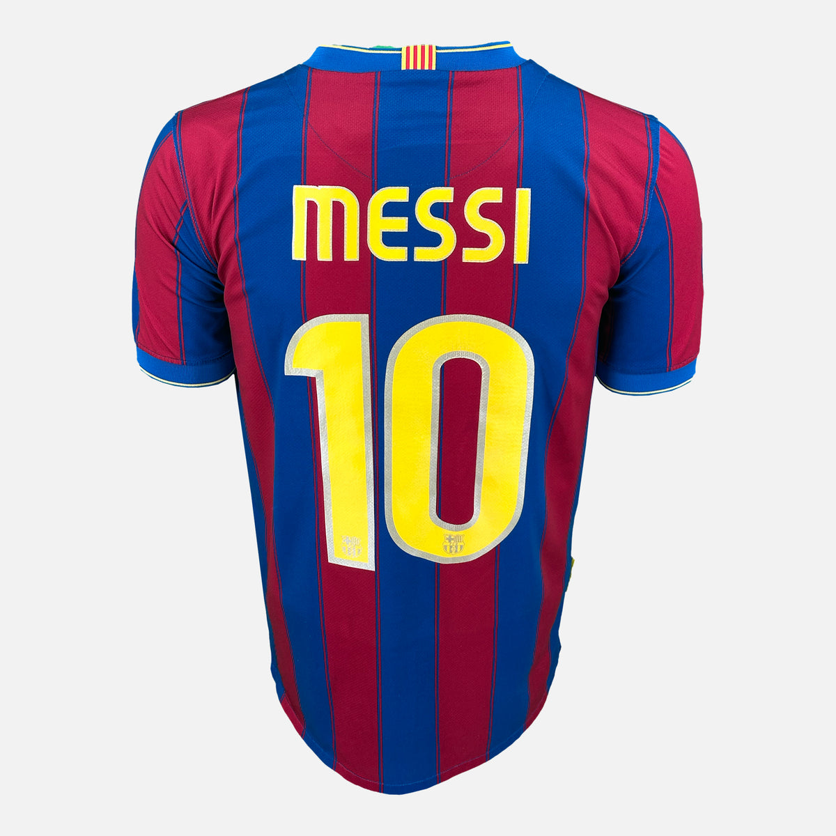 2009-10 Barcelona Home Shirt Messi 10 [Excellent] M — Verified official Barcelona shirt, condition graded | The Vault