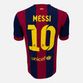 2014-15 Barcelona Home Shirt Messi 10 Treble [Perfect]