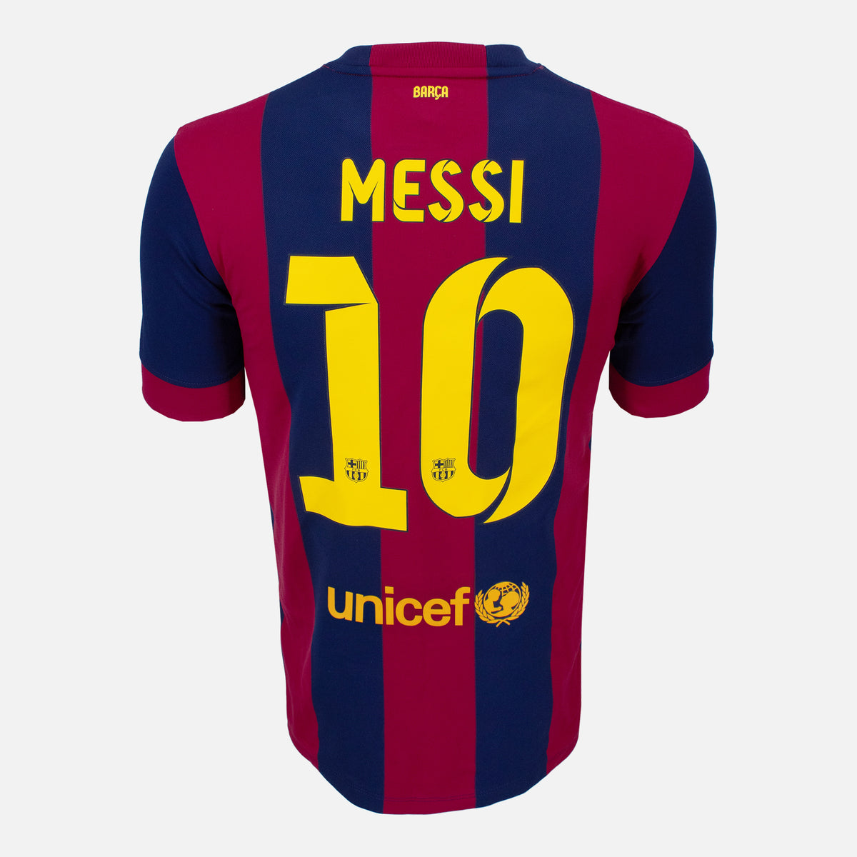2014-15 Barcelona Home Shirt Messi 10 [Excellent] L — Original Barcelona home football shirt from the 2014-15 season | The Vault