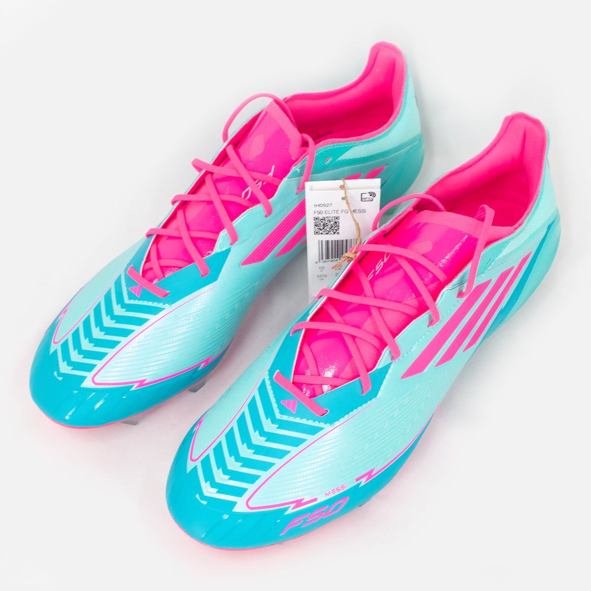 Adidas F50 Elite Messi Boots Flash Aqua FG [New] UK 10 — Built to wear or collect | The Vault