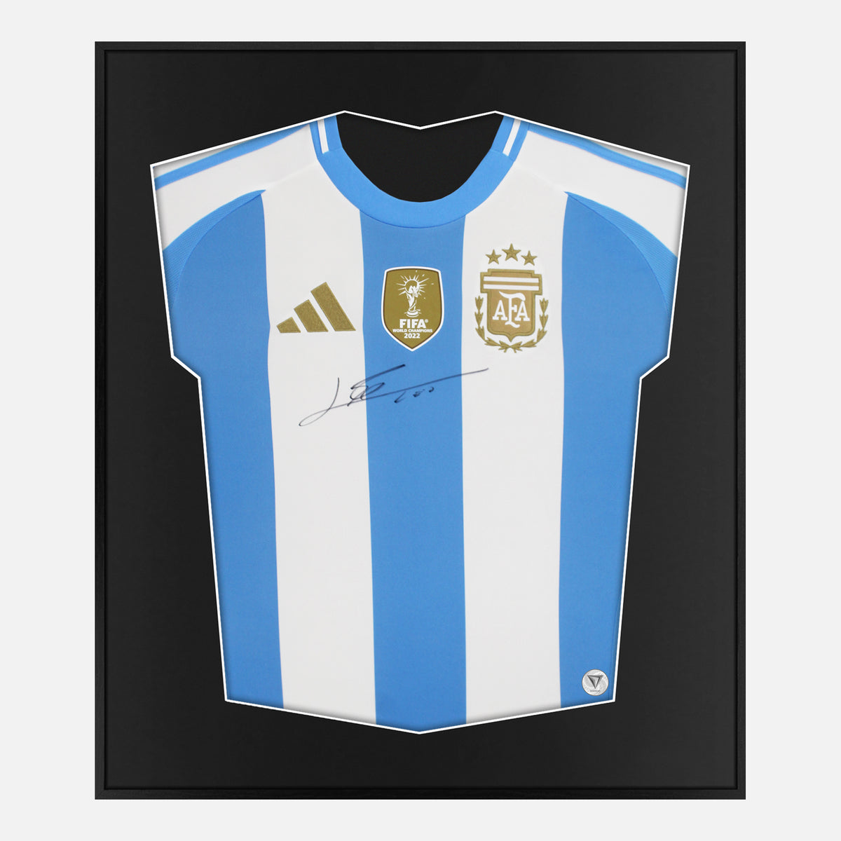 Framed Lionel Messi Signed Argentina Shirt 2024-25 [Lite] — Lite framed Argentina shirt signed by Lionel Messi | The Vault