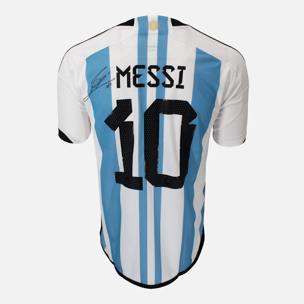 Lionel Messi Signed Argentina Shirt 2022 World Cup Jersey [10]