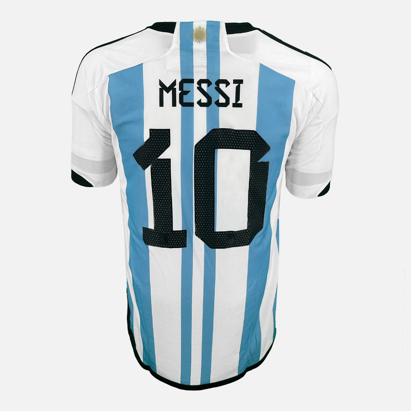 2022 Argentina Home Shirt Messi 10 World Cup Final v France [New] L