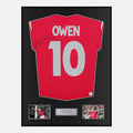 Framed Michael Owen Signed England Shirt Away 2004-06 [Classic]