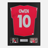 Framed Michael Owen Signed England Shirt Away 2004-06 [Classic]