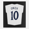 Framed Michael Owen Signed Shirt, 2001-03 Home [Lite]