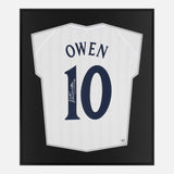 Framed Michael Owen Signed Shirt, 2001-03 Home [Lite]