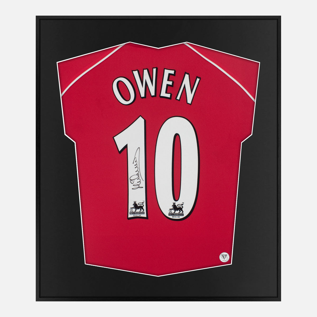 Framed Michael Owen Signed Shirt, Liverpool, Home 10 [Lite] — Authentic signature with NFC and COA | The Vault