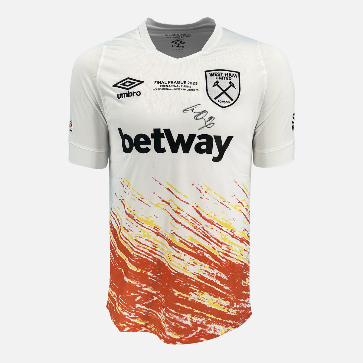 Michail Antonio Signed West Ham Shirt 2023 Conference Final Winners [Front] — West Ham United signed shirt from the 2023 season | The Vault