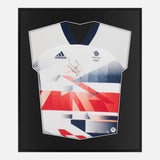Framed Mo Farah Signed Shirt, Gold Olympic 2012 [Lite]
