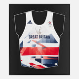 Framed Sir Mo Farah Signed Vest, Gold Autograph Olympics [Lite]