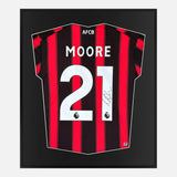 Framed Kieffer Moore Signed Shirt, AFC Bournemouth [Mini]