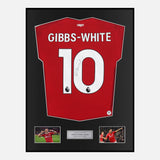 Framed Morgan Gibbs-White Signed Nottingham Forest Shirt Home [Classic]