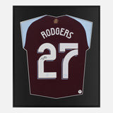 Framed Rodgers Signed Shirt, Aston Villa Home [Lite]
