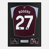 Framed Morgan Rogers Signed Aston Villa Shirt [Classic]