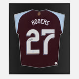 Framed Rogers Signed Shirt, Aston Villa Home [Lite]