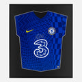 Framed Mason Mount Signed Shirt, Chelsea Blue Home [Lite]