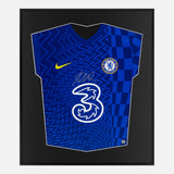 Framed Mason Mount Signed Shirt, Chelsea Blue Home [Mini]