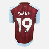 Framed Diaby Signed Aston Villa Shirt, New Home [Mini]