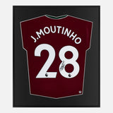 Framed Moutinho Signed Wolves Shirt, Red Third [Mini]