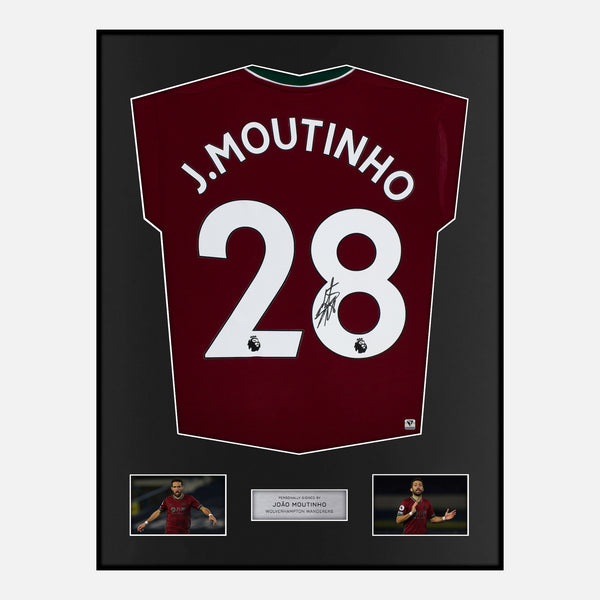 Framed João Moutinho Signed Wolves Shirt 2020-21 Third [Modern] Clearance