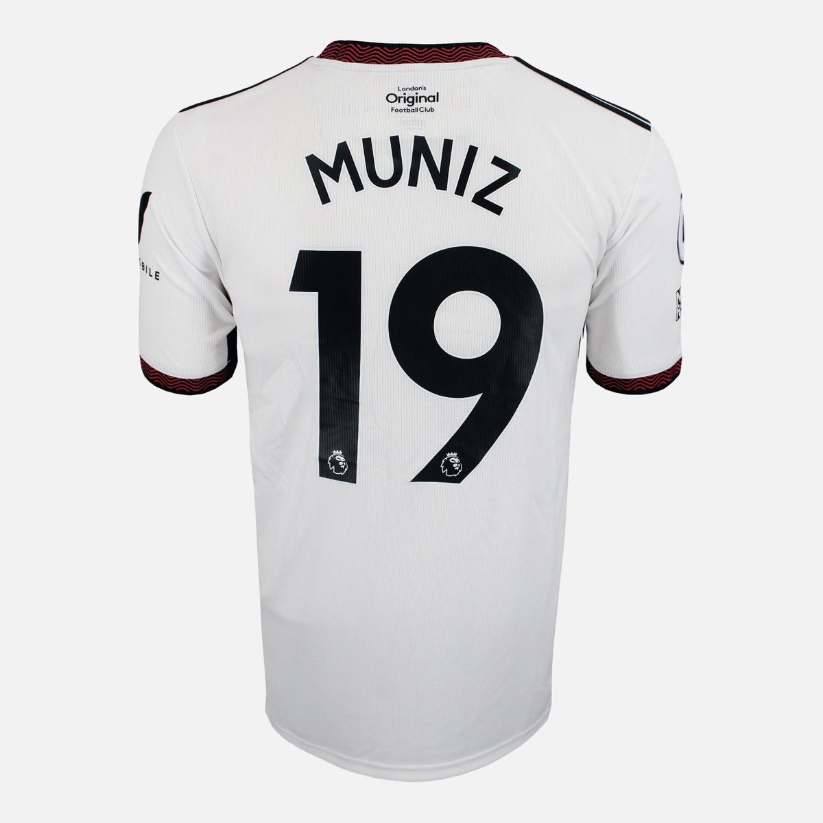 Muniz Match Worn/Issue Squad Signed Fulham Shirt 2022-23 [19] — Authentic Match Worn Shirt | The Vault