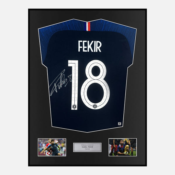 Framed Nabil Fekir Signed France Shirt 2018 World Cup [Modern]