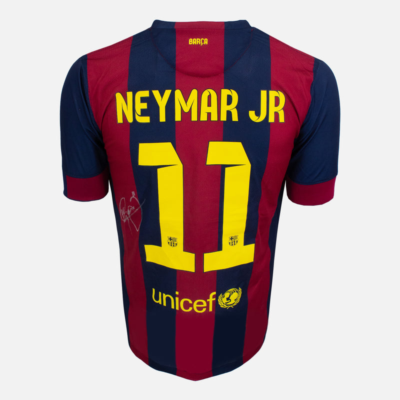 Neymar Jr Signed Barcelona Shirt 2014-15 Treble Home [11]