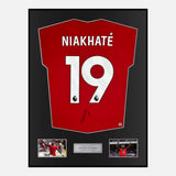 Framed Moussa Niakhaté Signed Nottingham Forest Shirt Home Red [Modern]