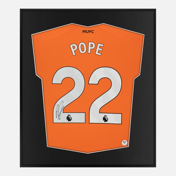 Framed Nick Pope Signed Newcastle Shirt, Goalkeeper kit [Mini]