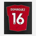 Framed Domínguez Signed Shirt, Nottingham Forest Home [Lite]