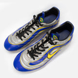 Nike Mercurial 1998 R9 Boots Silver/Blue/Yellow SG [Excellent] UK 9.5