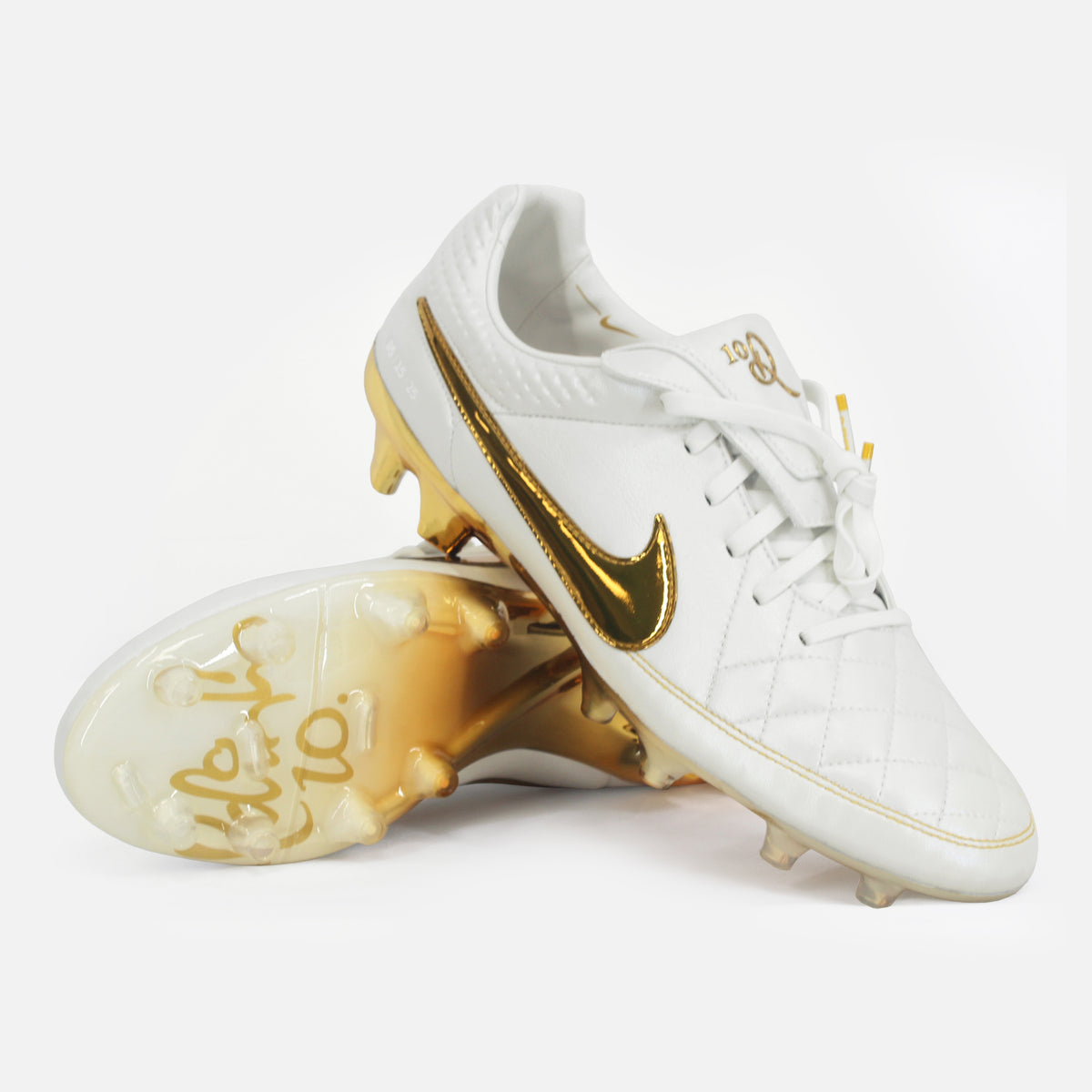 Nike Tiempo Legend Elite Boots White/Gold Ronaldinho FG [New] UK 10 — Nike football boots, Firm Ground | The Vault