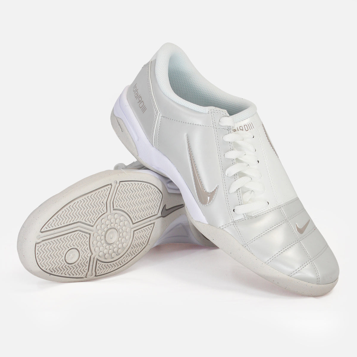 Nike Total 90 Indoor Football Boots White/Silver IC [New] — Nike Football Boots built to wear or collect | The Vault
