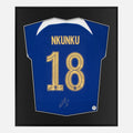 Framed Nkunku Signed Chelsea Shirt Display, Gold Cup Edition [Lite]