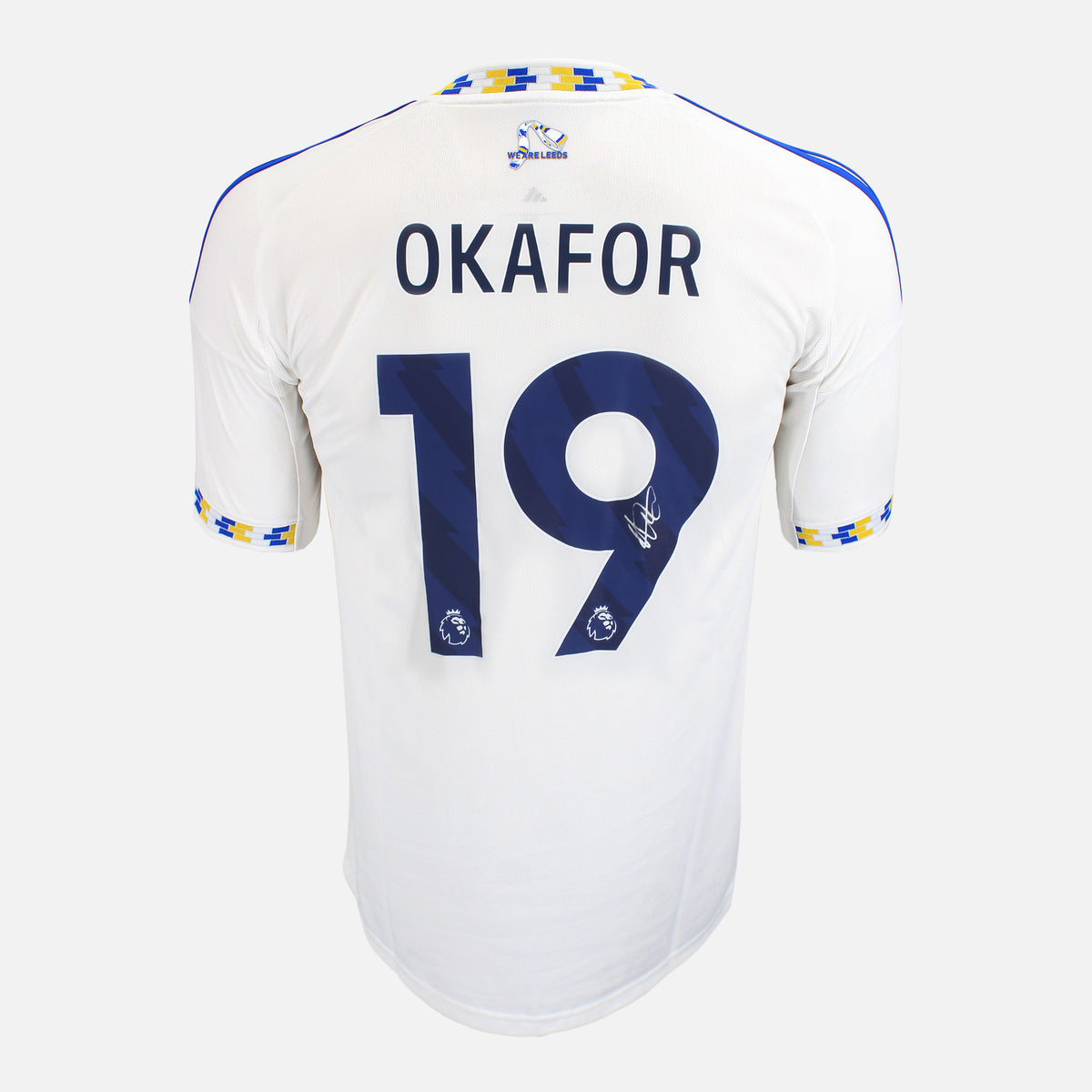 Noah Okafor Signed Leeds United Shirt 2025-26 Home [19] — Official Leeds United shirt signed by Noah Okafor | The Vault